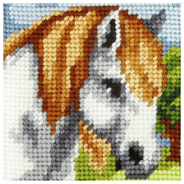 Orchidea Needlepoint Kit: My First Embroidery: White Horse - Image 2