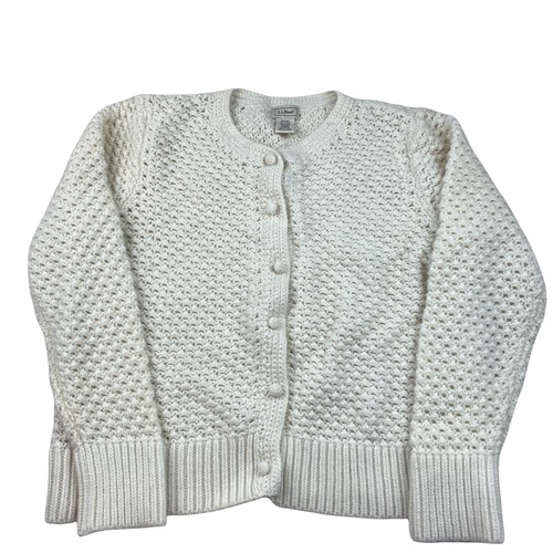 L.L. Bean Popcorn Basket Weave Knit 