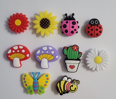 10 pcs.  Flowers Shoe charms for crocs shoes 