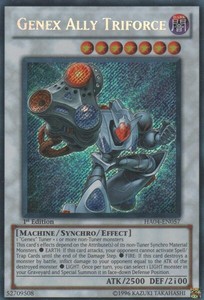 Genex Ally Triforce - HA04-EN057 - Secret Rare - Unlimited Edition x3 - Near Min