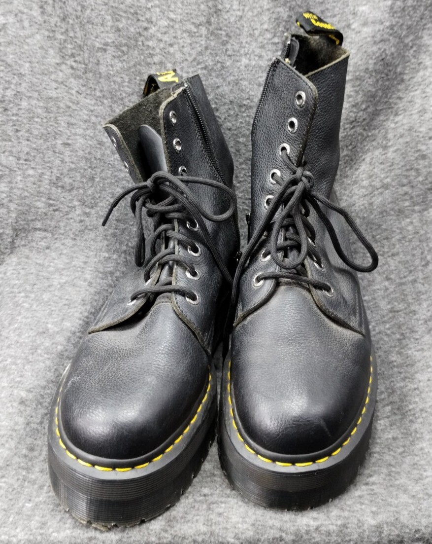 Dr Martens Jadon III Pisa Boots Black Leather Platform Size Men 11 / Women  12 | eBay