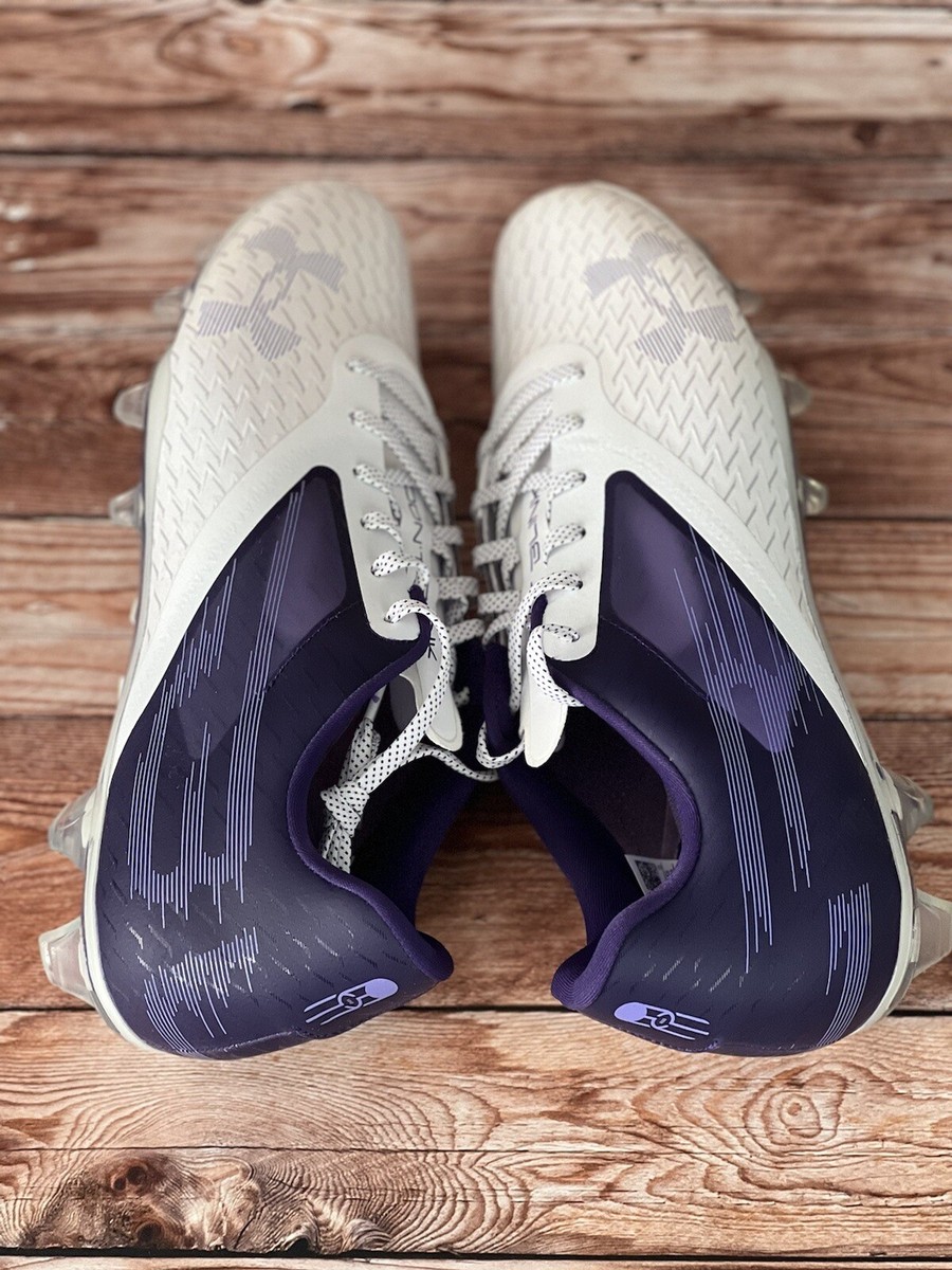 Under Armour Blur LUX MC Football Cleats White Purple 3023190-500 Men\'s Size 13 Under Armour Blur LUX MC Football Cleats White Purple  main image 4