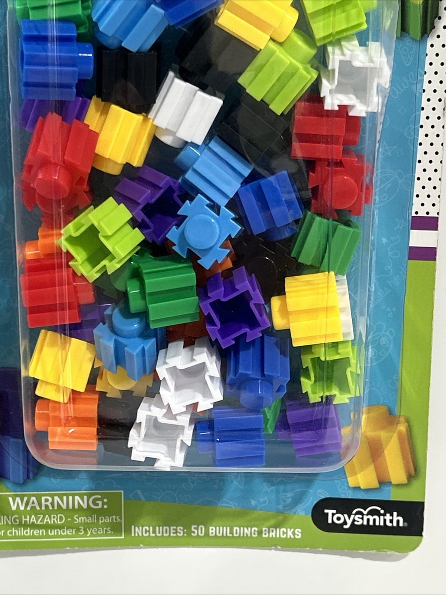Clever Connectors Toysmith 50 BUILDING BLOCKS NEW ON CARD