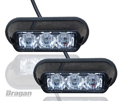 2x Amber Strobe Flashing LED Lights Recovery Truck Breakdown Lorry Lamps Pair)
