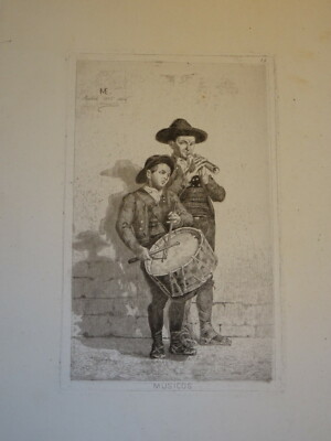 Juan José MARTINEZ de ESPINOSA (1826-1902) GRAVUR MUSIKER SPANIEN MADRID 1875