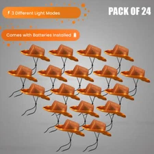 Light up LED Flashing Sequin Cowboy Hat Orange Cowgirl Hat for Disco Party Glowz