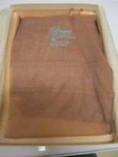 1 PR VINTAGE WITTMANS DARK SEAMED FULL FASHIONED NYLON STOCKINGS 9 1/2 M BEIGE