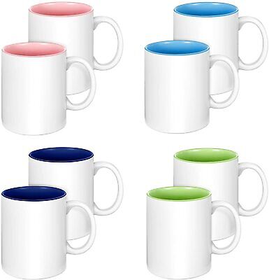 Set of 12pcs 11oz Mixed Inner Colors Professional Grade Mug Sublimation