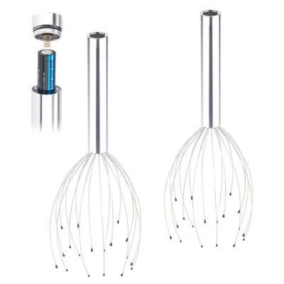 PEARL 2er-Set Vibrations-Kopfmassage-Geräte mit 18 Armen & Wohlfühl-Noppen