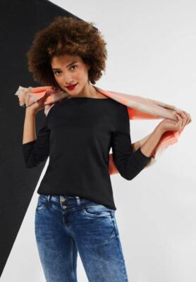 Street One Basic Long Sleeve Shirt New Lanea Black