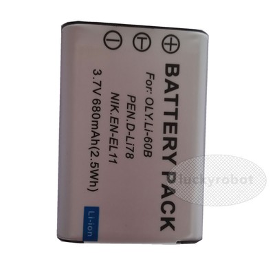 Batteria Sostitutiva Per Pentax Optio W60 - Li-Ion 3,7V, 680mAh/2,5Wh - Ricambio 100% Compatibile - 3