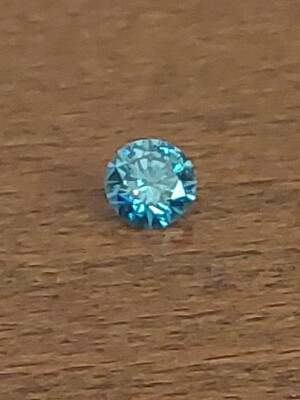 LAD GROWN FANCY BLUE DIAMOND 6.5MM VS1 EX CUT AMAZING COLOR IGL CERT