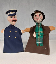 Vintage KERSA German Hand Puppets   Policeman  Thief  