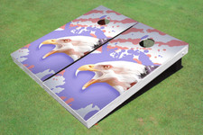 American Bald Eagle Drip Flag Custom Cornhole Board