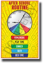 After School Routine - NEW Classroom Motivational Poster - cm1254