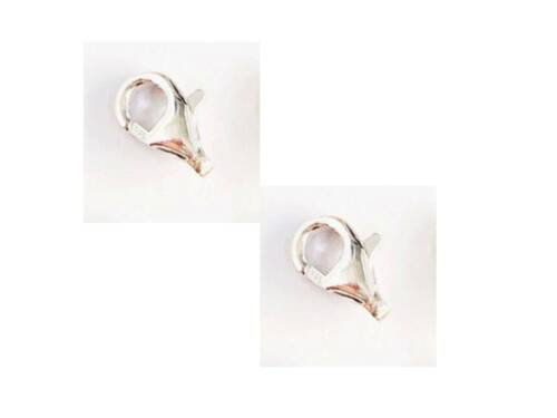 2 PCS Genuine 925 Sterling Silver Lobster Claw Clasps Jump Ring Jewelry Findings - Picture 3 of 5