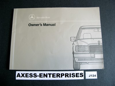 1991 Mercedes W124 300 E 2.6 300E 4Matic 300CE Owner Manual Operator