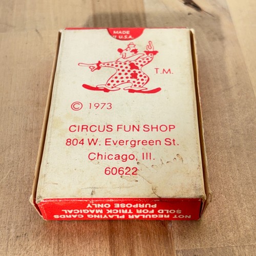 TricKards divertidos de circo 1973 de colección, mazo mágico truco cartas de juego - Imagen 2 de 7