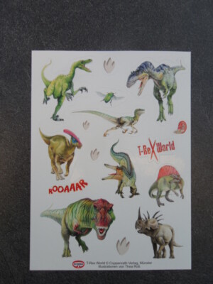 Dr. Oetker Pudding Sticker Aufkleber T-Rex World aus dem Coppenrath Verlag