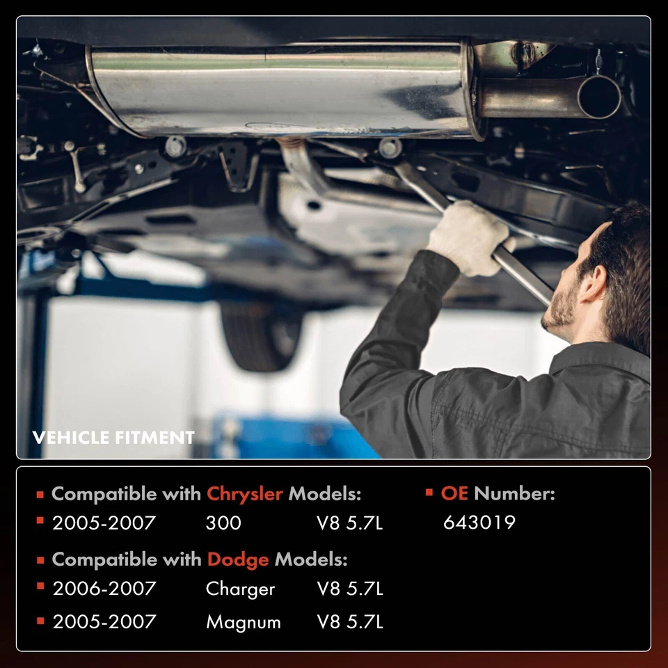 Левосторонний каталитический конвертер для Chrysler 300 2005-2007 Dodge Charger V8 5,7 л - Изображение 2 из 4