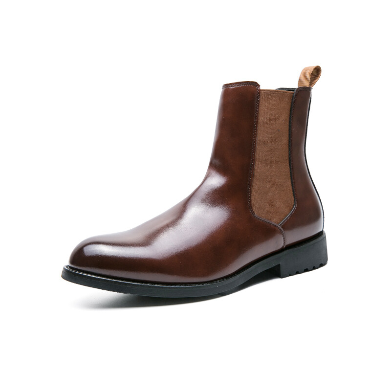 Men's Boots Casual Chelsea Bootie Slip on Pointy Toe Ankle Boots Leisure Working