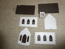 Vintage 1950s O Scale Plasticville White Brown Church Building