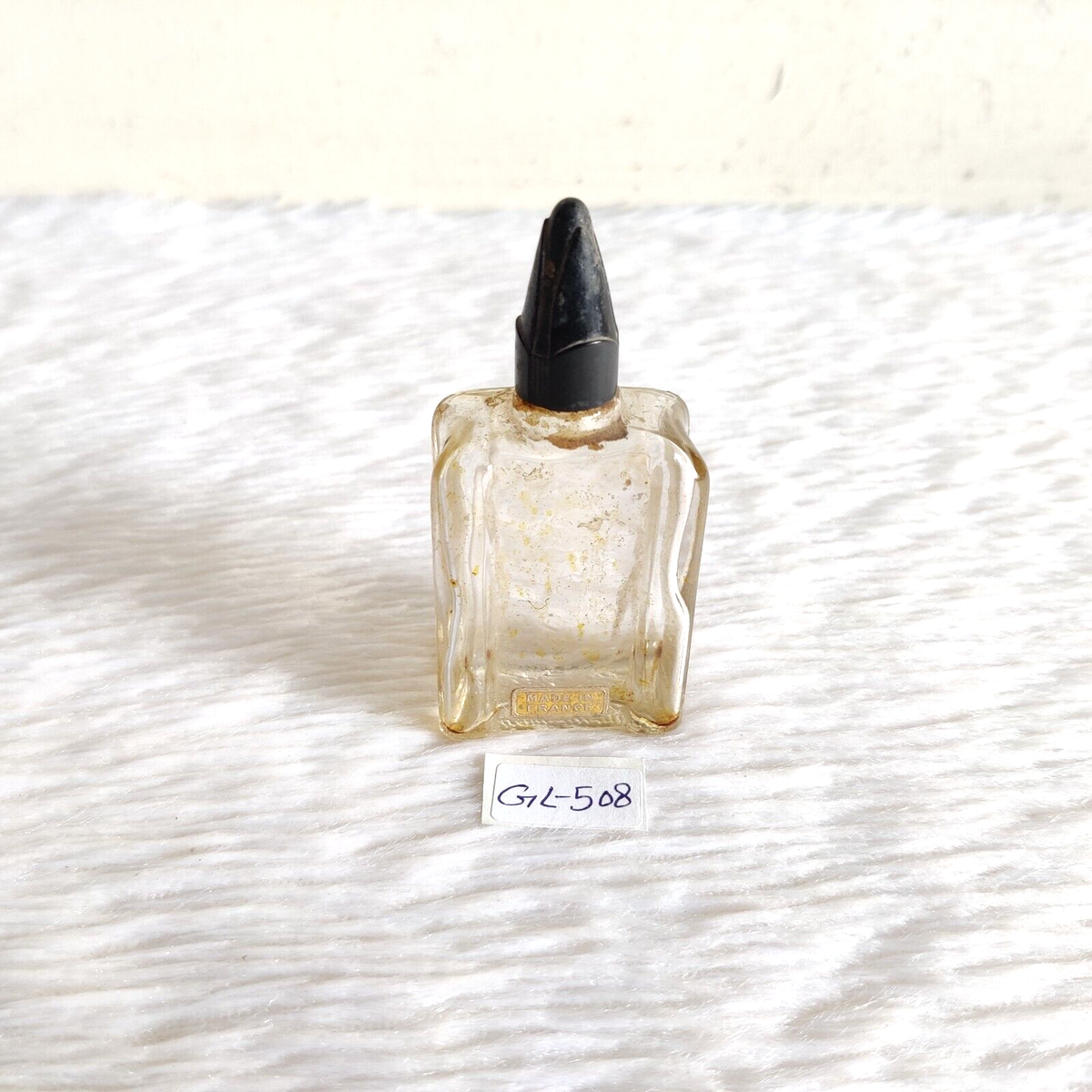 1930s Vintage Old Clear Perfume Glass Bottle Decorative France