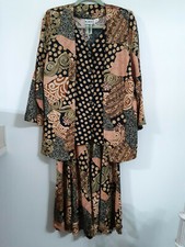 Koret 2pc Jacket Vest / Skirt Set 12 Multicolor Black / Rust