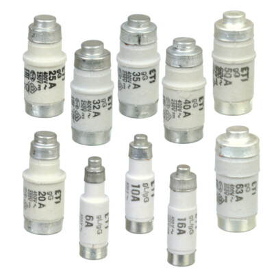 Schmelzsicherung D01 D02 Sicherung 10-pack 6 - 63A