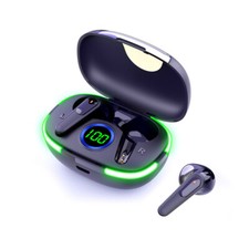 Laser TWS Earbuds with LED Display: True Wireless Tap Control