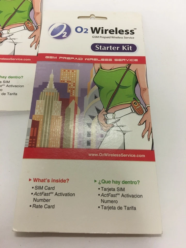 lot of 5 O2 wireless gsm prepaid wireless service starter kit - Image 2 of 3