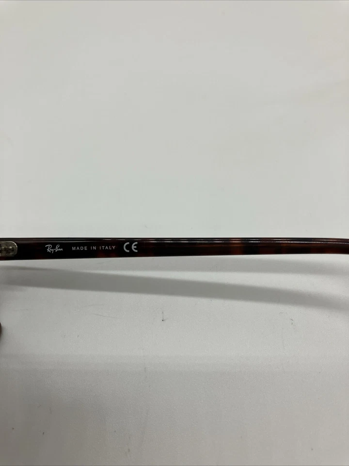 Clásico Ray Ban clubmaster marrón tortuga marco oro rosa lente gris hecho en Italia Foto 4 de 4