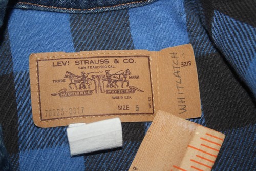 Vintage Levi's Kids Sz 5 USA Made Blue Denim Trucker Jacket Lined - Picture 9 of 12