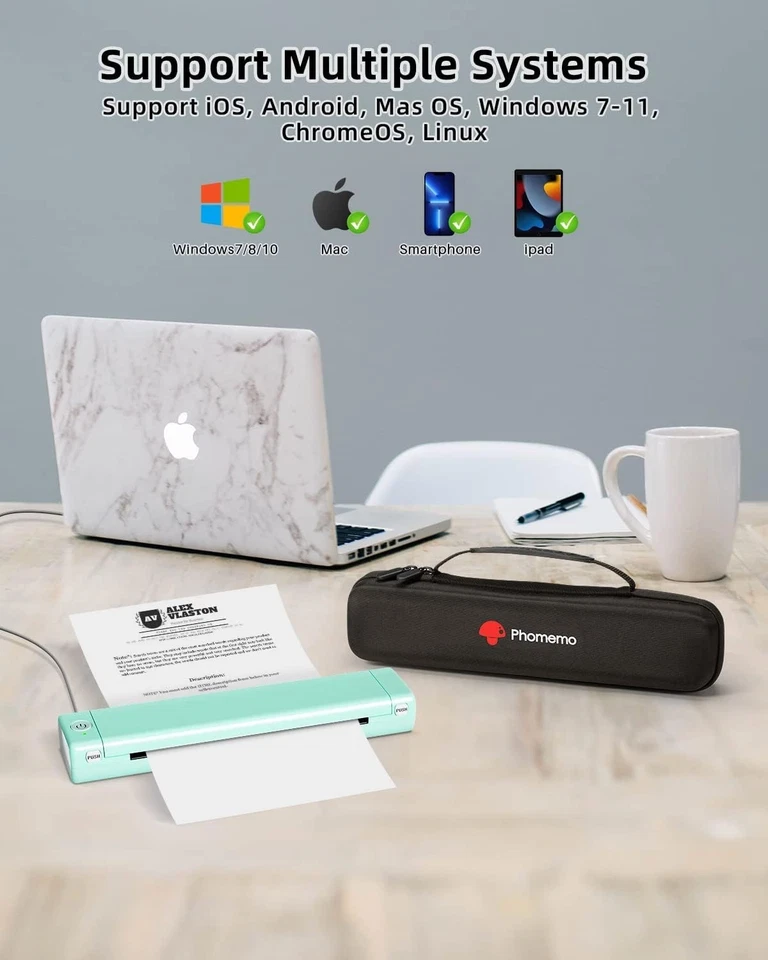 Wireless Inkless Mobile Printer for iOS Android - Image 4 of 4