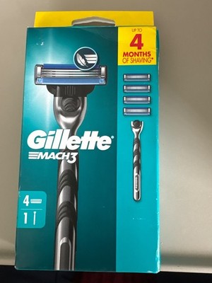 Gillette Mach 3 Rasierer und 4 Klingen