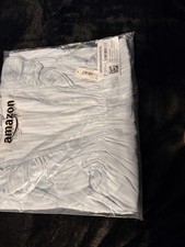 Amazon Essentials Girls Light Blue Striped Ruffle Sleeve A-Line Dress Size M