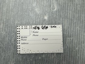 NEO GEO SNK name phone address CARD ONLY LOT/2