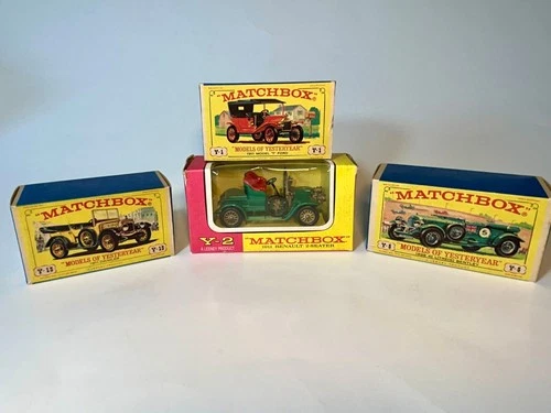 Vintage 1960’s Matchbox Models of Yesteryear Lot of 4 Vehicles