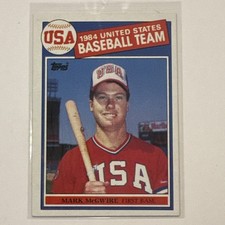 1985 Topps #401 Mark McGwire – Team USA – Rookie Card – Vintage MLB