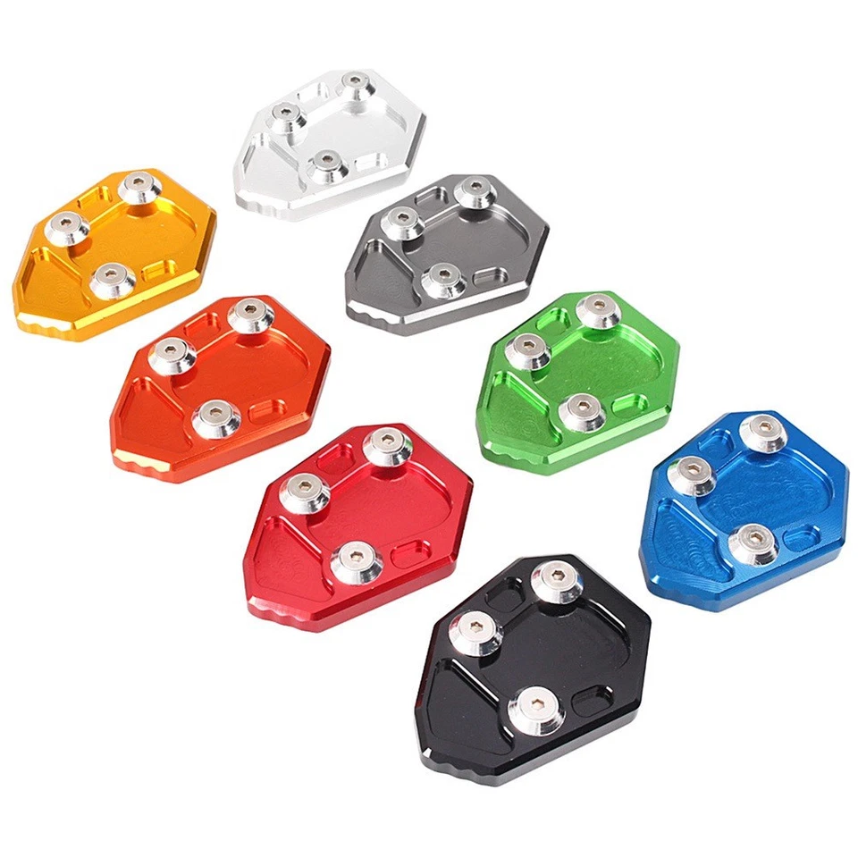 Almohadilla de placa de extensión de soporte lateral para BMW S1000RR 2010-14 11 12 13 plateada Foto 2 de 2