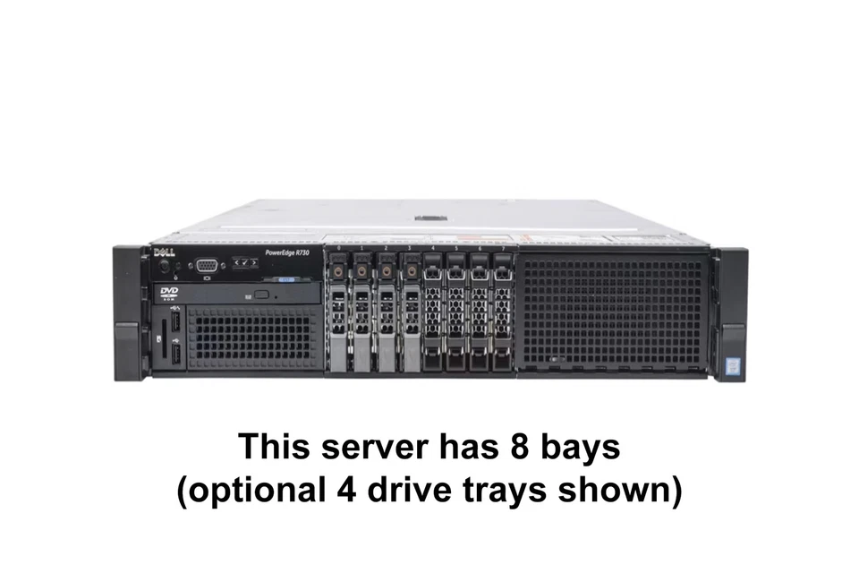 Servidor Dell PowerEdge R730 2x E5-2620 V3 - 2,4 GHz 128 GB RAM H730 4x 600 GB SAS Foto 3 de 4