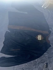 Remy Mens Leather Bomber Jacket Brown Double Collar Size 48 USA