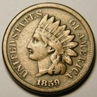 1859 Indian Head Cent Penny VF-EF  "Actual Coin Pictured - Not Cleaned"