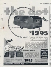 Magazine Ad - 1947 - Chicago Streamlite Co., Chicago, IL - "The Dot" Trailer