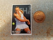 Agnes Szavay 2010 P.R. Tongo Tennis WTA USTA Non Perforated RARE Stamp