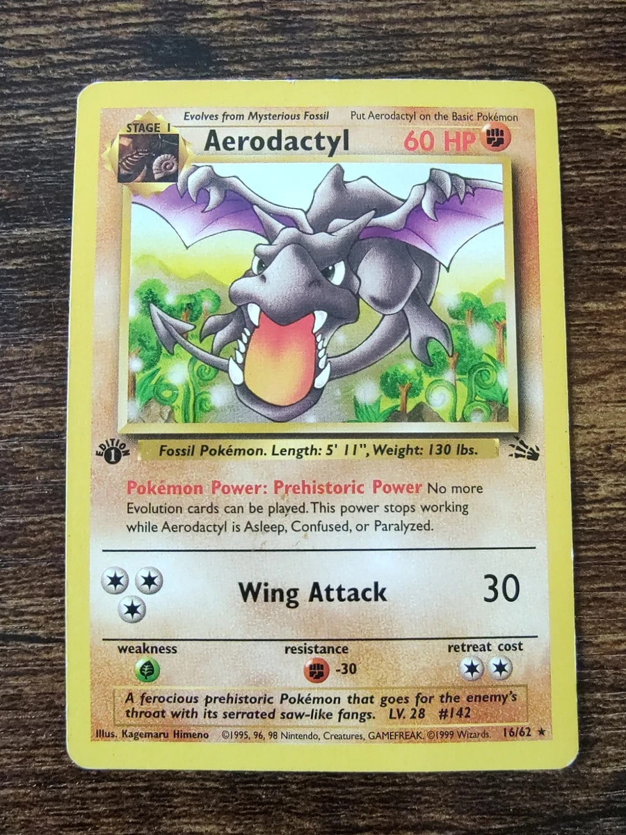 Rare Fossil Pokémon Individual Trading Cards with First Edition