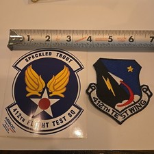 Patch 412ème Escadre d'Essai et 412ème Essai en Vol SQ zap/autocollant Armée de l'Air Militaire