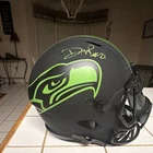 Devon Witherspoon Seattle Seahawks Signed Helmet #21 Matte Black BAS Witness