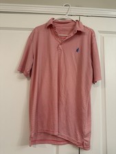 Johnnie-O Men s stripped golf performance polo shirt size large L