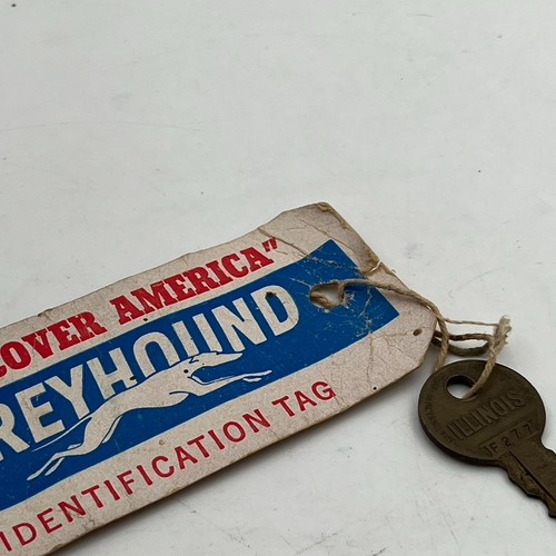 Greyhound Bus Lines Pubblicità Raro Portachiavi Fob Carta Portachiavi con Chiave - Foto 4 di 8